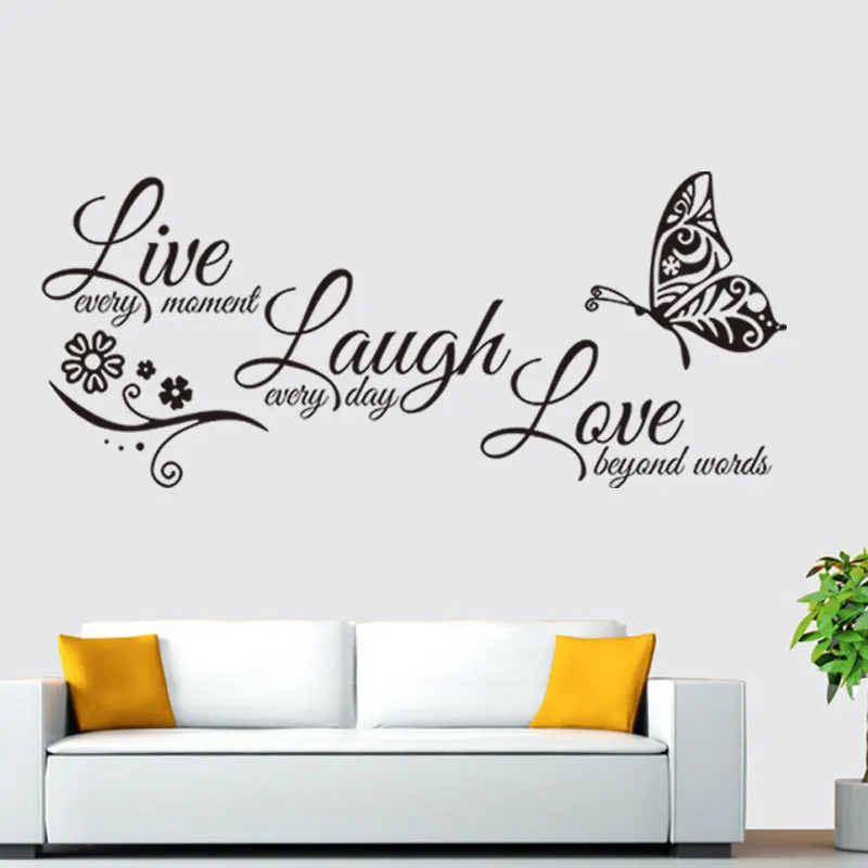Live Laugh Love Butterfly Flower Wall Art Stickers Modern Wall Decals Quotes Vinyls Stickers Wall Sticker Home Decor Living Room
Live Laugh Love Butterfly Flower Wall Art Stickers Modern Wall Decals Quotes Vinyls Stickers Wall Sticker Home Decor Living Room