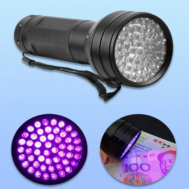 Aluminum Torch Lamp 51 LED UV Flashlight 395-400NM Aluminum Lightweight Portable Ultraviolet Detector Agent Detection Lighting
Aluminum Torch Lamp 51 LED UV Flashlight 395-400NM Aluminum Lightweight Portable Ultraviolet Detector Agent Detection Lighting