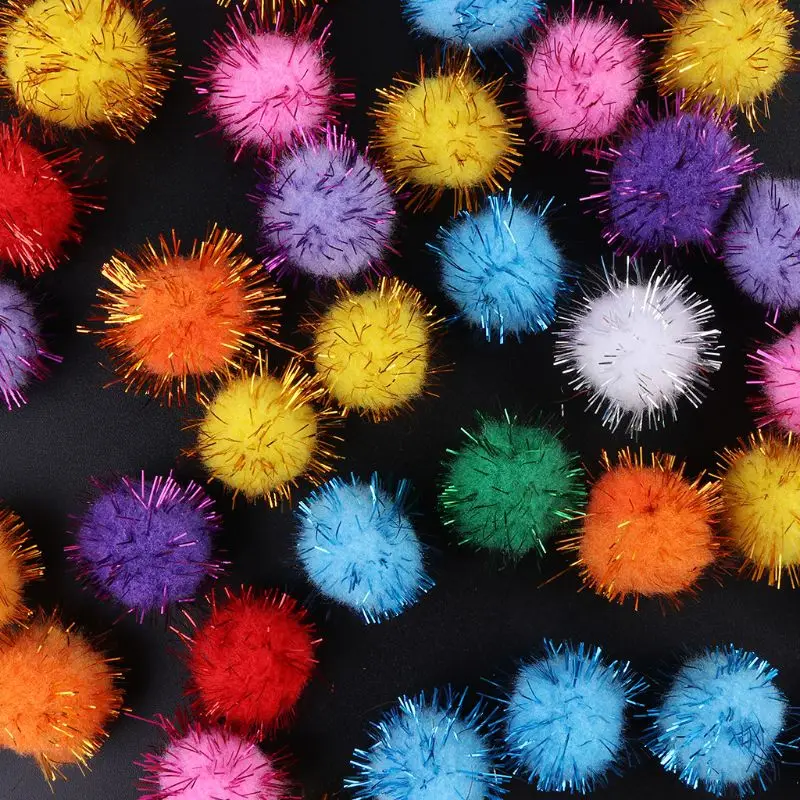 100Pcs 25mm Mini Fluffy Soft Pom Poms Pompoms Glitter Ball Handmade Kids Toys DIY Sewing Craft Supplies Mixed Color
100Pcs 25mm Mini Fluffy Soft Pom Poms Pompoms Glitter Ball Handmade Kids Toys DIY Sewing Craft Supplies Mixed Color