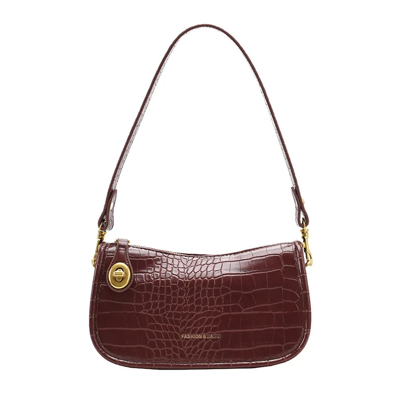 2020 new fashion PU leather crocodile pattern round lock ladies all-match classic baguette bag handbag shoulder bag bags women
2020 new fashion PU leather crocodile pattern round lock ladies all-match classic baguette bag handbag shoulder bag bags women