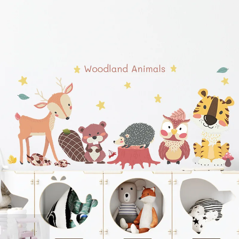 Cartoon Cute Animals Wall Stickers for Kids Rooms Baby Boy Bedroom Wall Decorations Self Adhesive Decoration Stickers Home Decor
Cartoon Cute Animals Wall Stickers for Kids Rooms Baby Boy Bedroom Wall Decorations Self Adhesive Decoration Stickers Home Decor