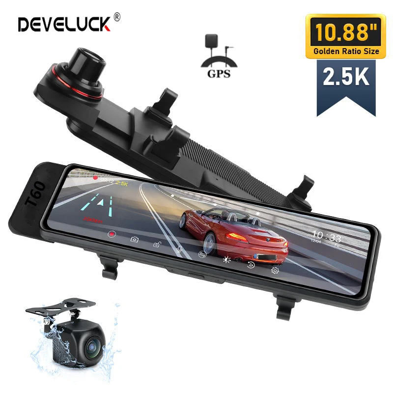 Develuck 10.88 Inch Car DVR Night Ultra High Definition 2.5K Touch Screen Front Camera With Rear View Camera GPS Track Playback
Develuck 10.88 Inch Car DVR Night Ultra High Definition 2.5K Touch Screen Front Camera With Rear View Camera GPS Track Playback