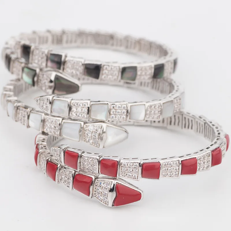 High quality snake nature shell bangle 3A zircon fine jewelry shine plating bracelet wristband wristlet jewel cuff accessories
High quality snake nature shell bangle 3A zircon fine jewelry shine plating bracelet wristband wristlet jewel cuff accessories