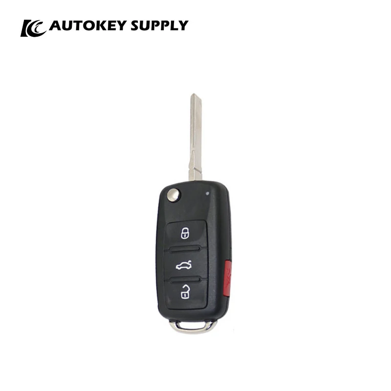 

For Vw 3+1 Buttons Remote Flip Key Shell "202Ad" Autokeysupply AKVWF133