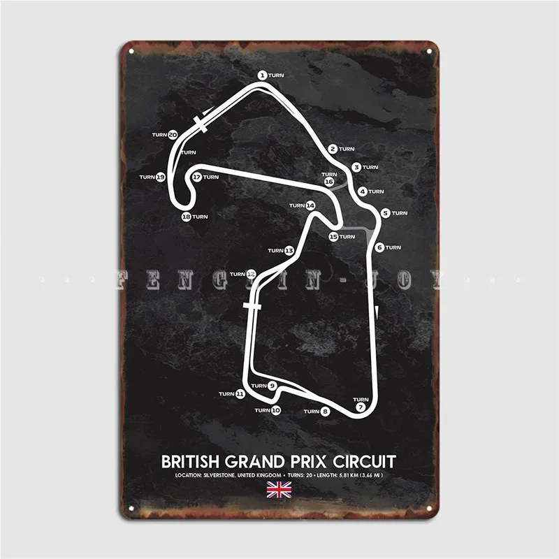 British Grand Prix Circuit Poster Metal Plaque Kitchen Wall Decor Wall Cave Personalized Tin Sign Poster
British Grand Prix Circuit Poster Metal Plaque Kitchen Wall Decor Wall Cave Personalized Tin Sign Poster
