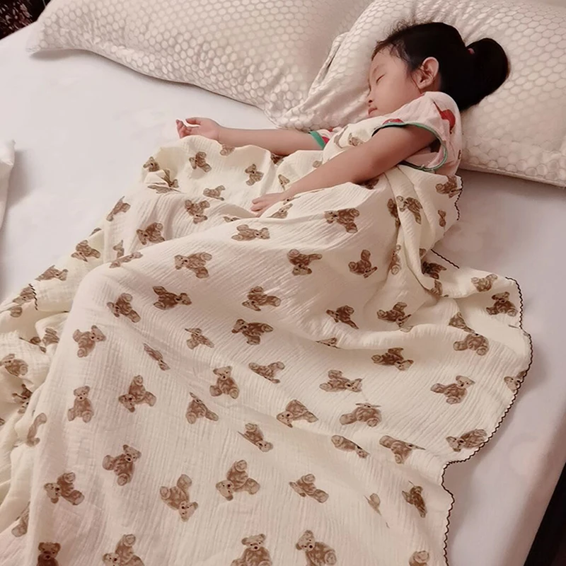 2 Layers Baby Blankets Bear Sleeping Print Air Conditioned Infant Blanket Infant Accessories Autumn New Baby Sleeping Blanket
2 Layers Baby Blankets Bear Sleeping Print Air Conditioned Infant Blanket Infant Accessories Autumn New Baby Sleeping Blanket