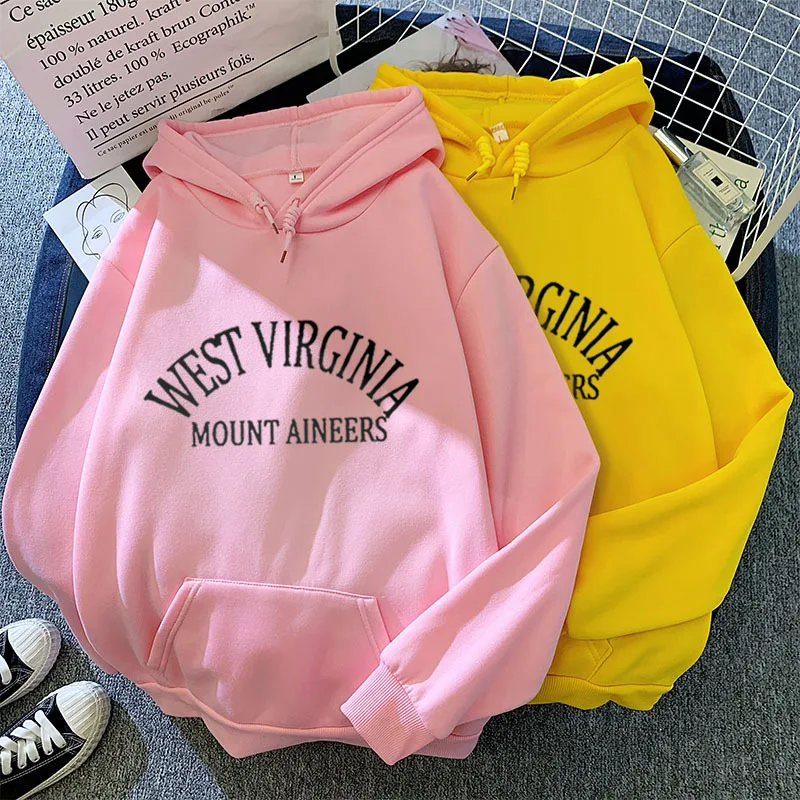 Women Winter Hoody Sweatshirt Letter 'West Virginia' Lady Pullover Harajuku Loose Student Wild Long Sleeve Female Tops
Women Winter Hoody Sweatshirt Letter 'West Virginia' Lady Pullover Harajuku Loose Student Wild Long Sleeve Female Tops