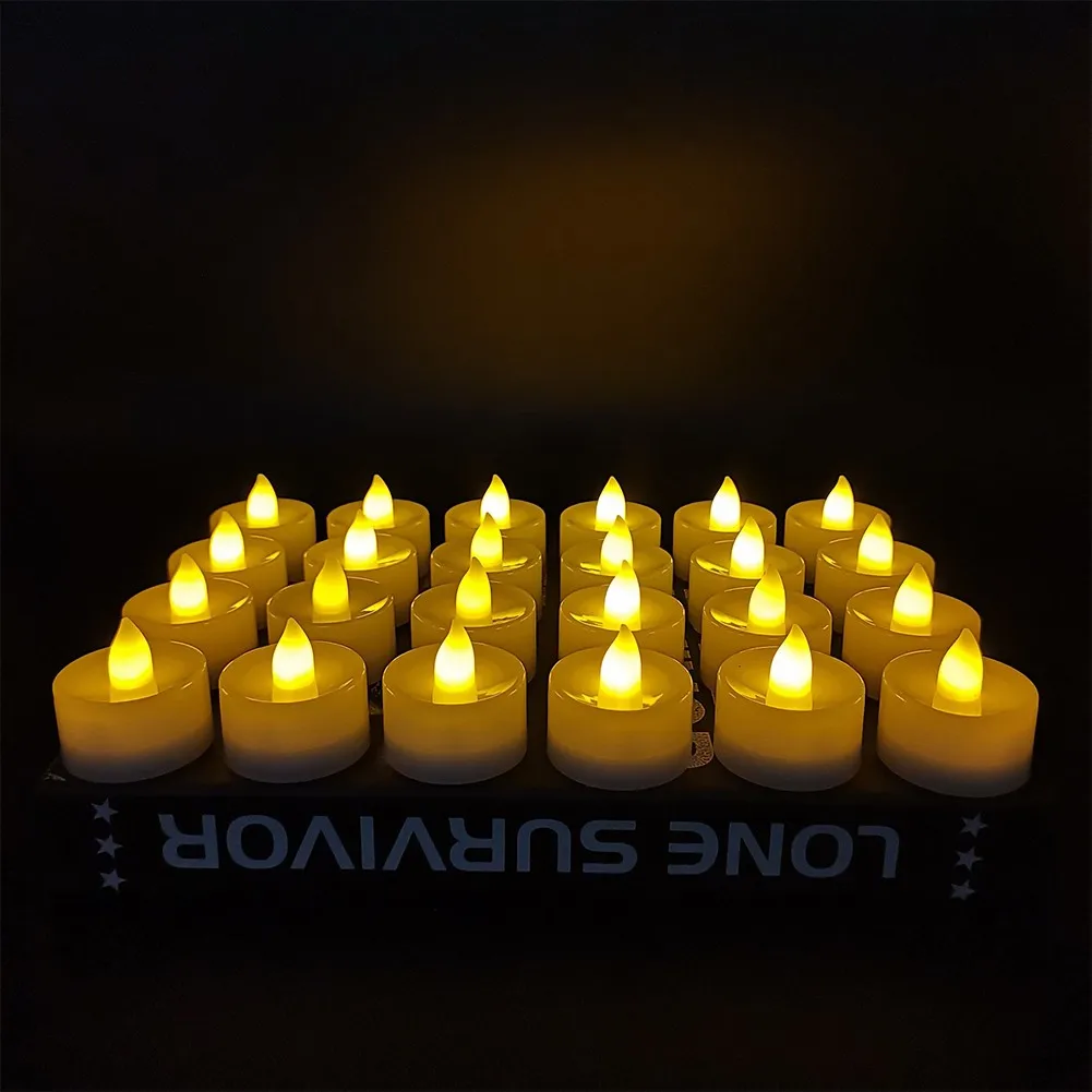 Flameless LED Tea Light New Year Candles Tealight Romantic Party Battery Powered Flickering Pillar Christmas Home Decoration
Flameless LED Tea Light New Year Candles Tealight Romantic Party Battery Powered Flickering Pillar Christmas Home Decoration