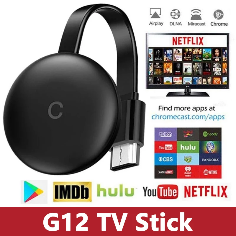 ТВ-адаптер G12, 1080P, HDMI, совместимый с Wi-Fi
ТВ-адаптер G12, 1080P, HDMI, совместимый с Wi-Fi