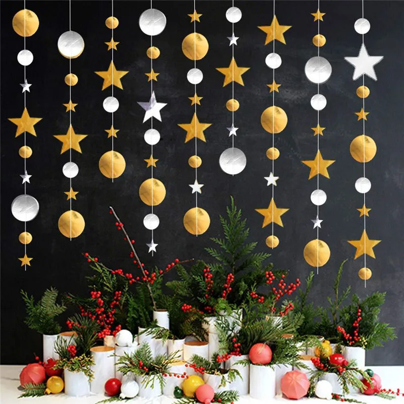 4M Gold Silver Hanging Bunting Garland Mirror Surface Circle Star Banners For Kids Birthday Party Decoration Christmas Room Deco
4M Gold Silver Hanging Bunting Garland Mirror Surface Circle Star Banners For Kids Birthday Party Decoration Christmas Room Deco