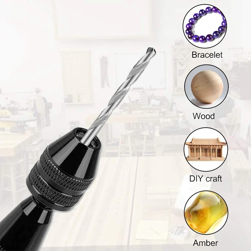 58Pcs Hand Drill Set Pin Vise Hand Drill with Mini Drills Twist Drills and Bench Vice for Craft Carving DIY Woodworking
58Pcs Hand Drill Set Pin Vise Hand Drill with Mini Drills Twist Drills and Bench Vice for Craft Carving DIY Woodworking