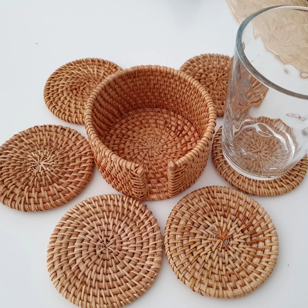 6Pcs/ Drink Coasters Set For Kungfu Tea Accessories Round Tableware Placemat Dish Mat Rattan Weave Cup Mat Pad Diameter 8/10CM
6Pcs/ Drink Coasters Set For Kungfu Tea Accessories Round Tableware Placemat Dish Mat Rattan Weave Cup Mat Pad Diameter 8/10CM