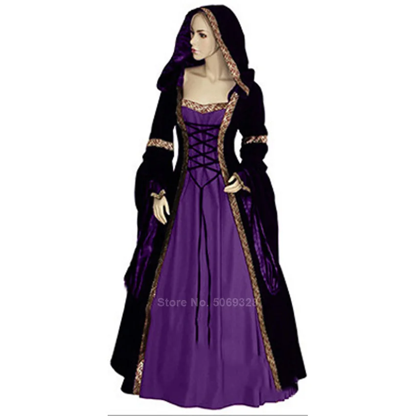2021 Medieval Cosplay Costumes Dress For Women Halloween Carnival Middle Age Hooded Bell Sleeve Gown Victoria Princess Vintage
2021 Medieval Cosplay Costumes Dress For Women Halloween Carnival Middle Age Hooded Bell Sleeve Gown Victoria Princess Vintage