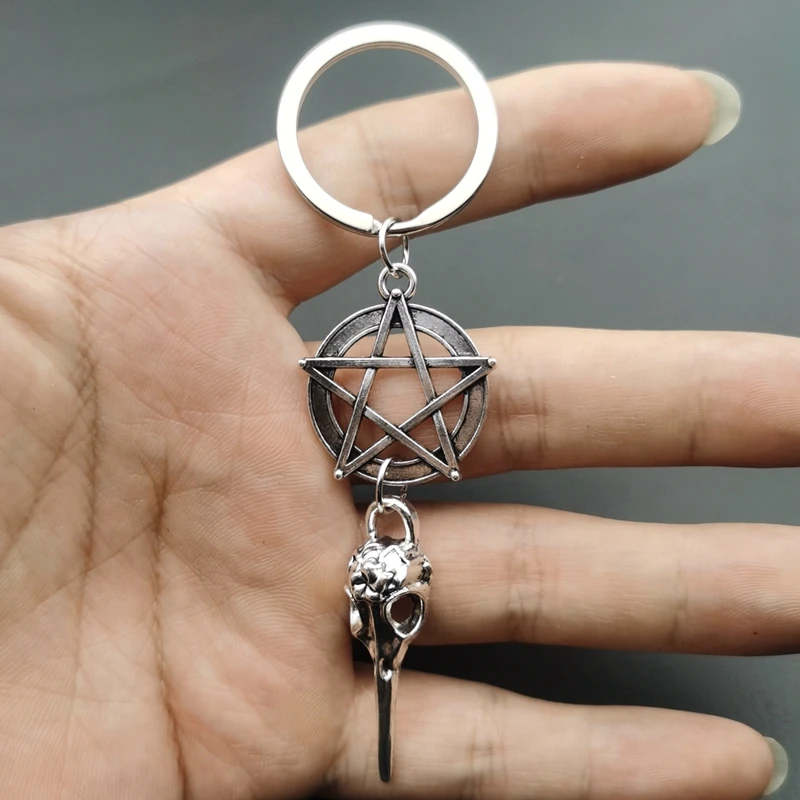 The New Bird Skull Keychain, Gothic Keychain, Pentagram, Crow Skull Keychain, Halloween Gift
The New Bird Skull Keychain, Gothic Keychain, Pentagram, Crow Skull Keychain, Halloween Gift