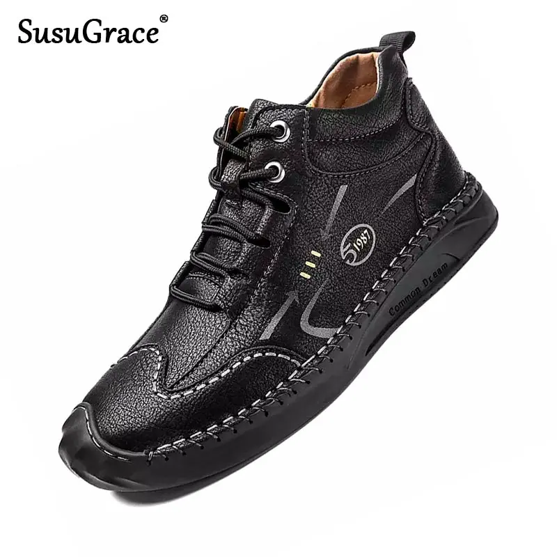 SusuGrace Leather Men Shoes 2021 New Spring Lace-up Breathable Slip Resistant Casual Vintage Street Male Shoes Plus Size 38-48
SusuGrace Leather Men Shoes 2021 New Spring Lace-up Breathable Slip Resistant Casual Vintage Street Male Shoes Plus Size 38-48