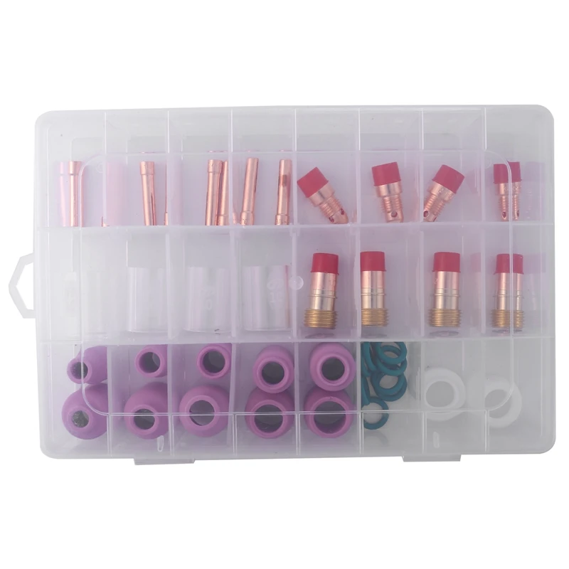 40Pcs Welder Torch Collets Nozzle Gas Lens Pyrex Glass Cup for Tig WP-17/18/26 Welding Torch
40Pcs Welder Torch Collets Nozzle Gas Lens Pyrex Glass Cup for Tig WP-17/18/26 Welding Torch