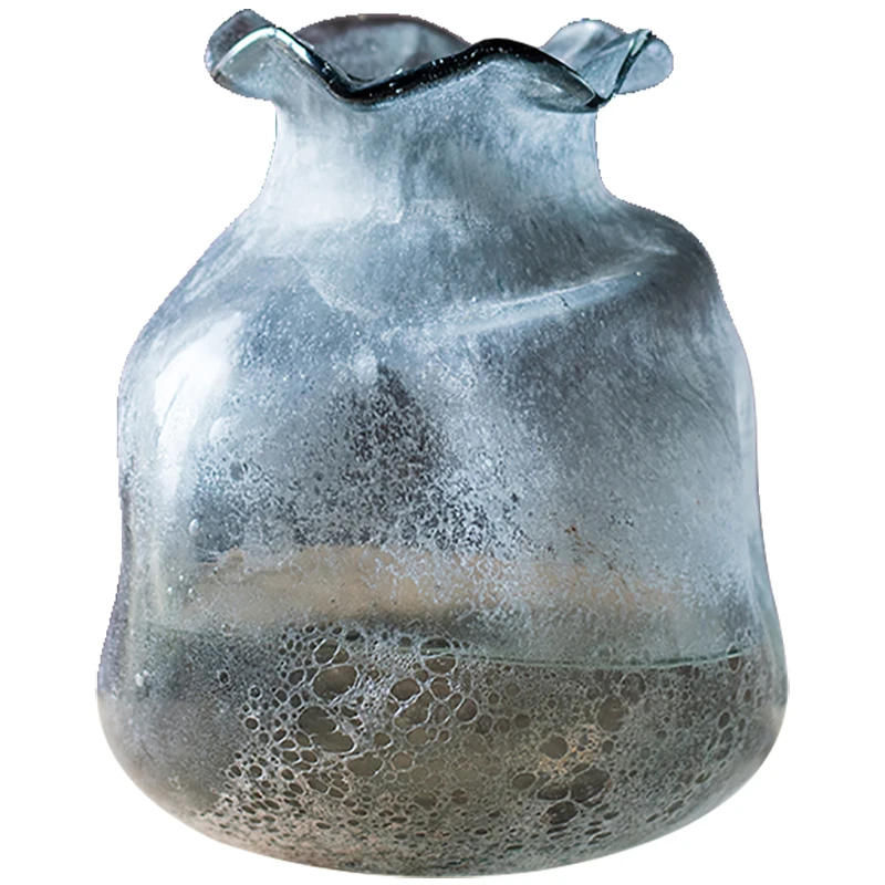 Белая ночная стеклянная ваза для цветов бутылка воды технология шлифования
