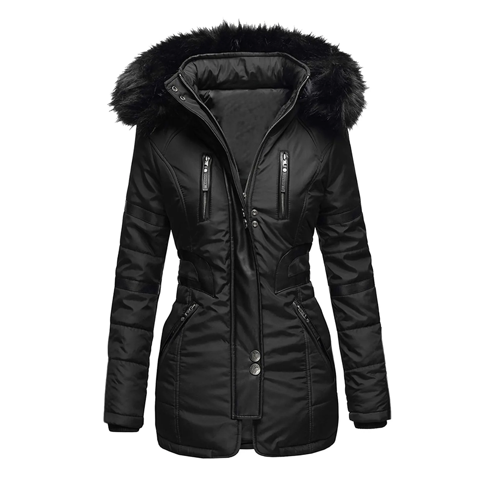 Women's Warm Coat Jacket Outwear Fur' Lined Trench Winter Hooded Thick Overcoat Women Loose Big Fur Collar Jacket Coat parkas
Women's Warm Coat Jacket Outwear Fur' Lined Trench Winter Hooded Thick Overcoat Women Loose Big Fur Collar Jacket Coat parkas