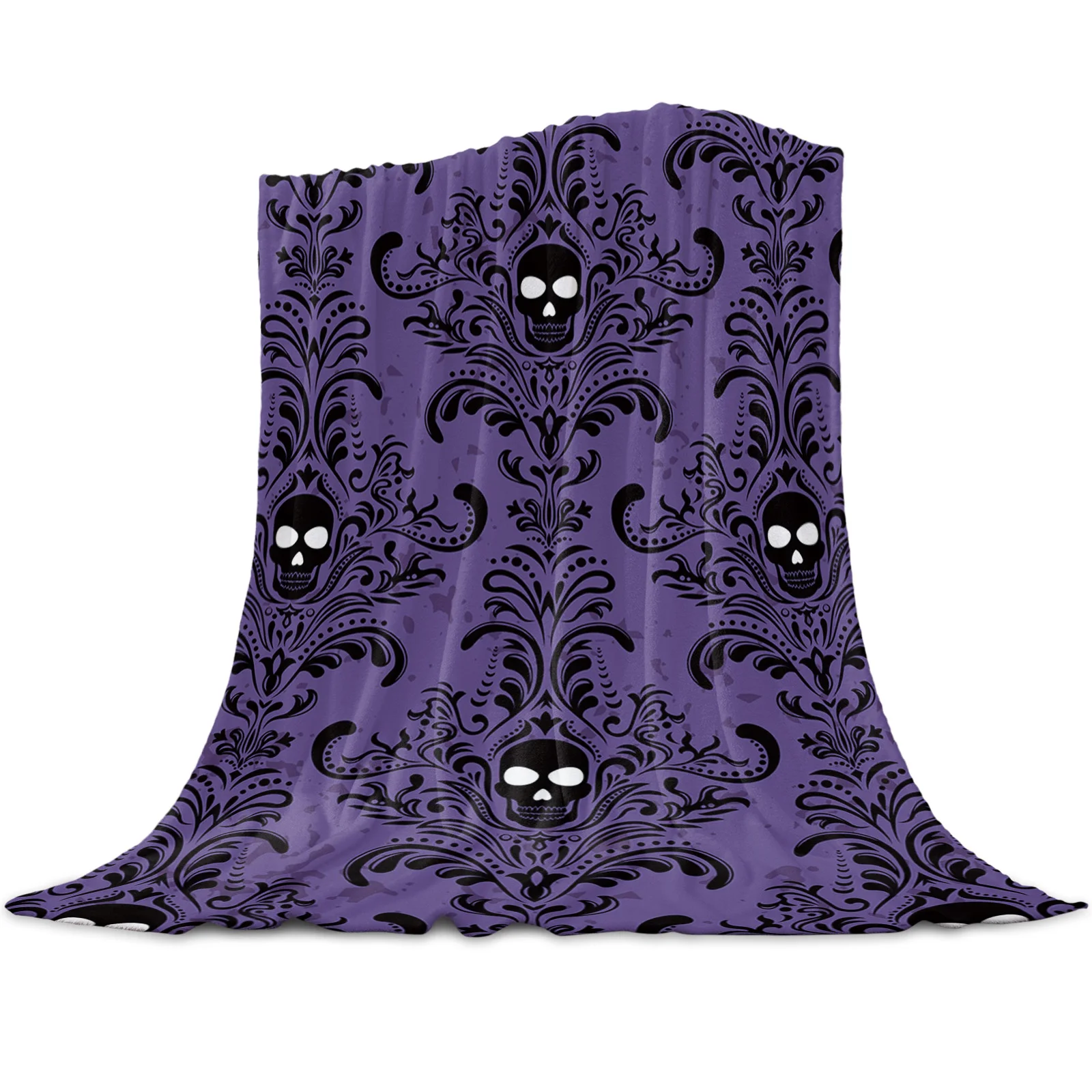 Halloween Skull Pattern Retro Purple Flannel Blanket for Sofa Microfiber Throw Bedspread Blanket Cover for Bed
Halloween Skull Pattern Retro Purple Flannel Blanket for Sofa Microfiber Throw Bedspread Blanket Cover for Bed