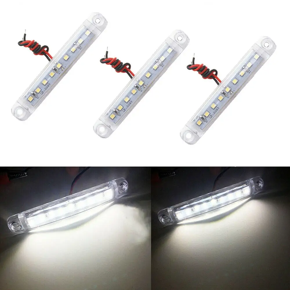 10x 4" Sealed Clear White 9 LED Side Marker Lights Lamps For Truck Trailer Lorry
10x 4" Sealed Clear White 9 LED Side Marker Lights Lamps For Truck Trailer Lorry