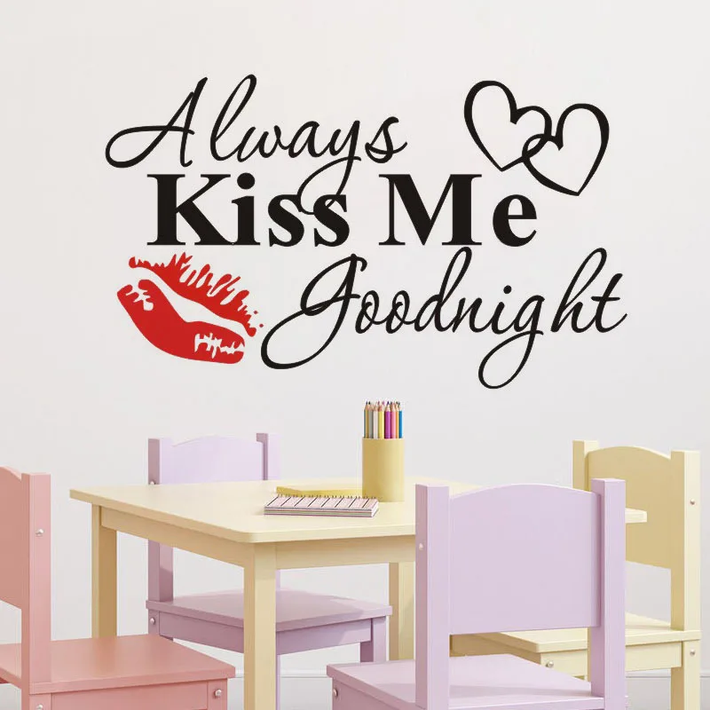 

Monroe Red Lips Always Kiss Me Valentine's Day Removable Wall Stickers Home Bedroom Wallpaper Mural Beautify Wall Decals