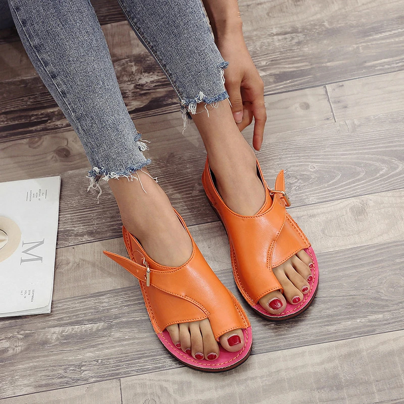 Girls Buckle Shoes Vintage Summer Flat Sandals PU Leather Beach Shoes Large Size Ladies Non-slip Open Toe Sandals Party Footwear 
Girls Buckle Shoes Vintage Summer Flat Sandals PU Leather Beach Shoes Large Size Ladies Non-slip Open Toe Sandals Party Footwear