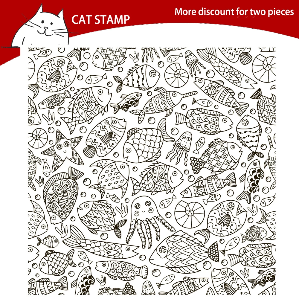 Octopus / fish / Background Clear Stamps For Scrapbooking Card Making Photo Album Silicone Stamp DIY Decorative Crafts
Octopus / fish / Background Clear Stamps For Scrapbooking Card Making Photo Album Silicone Stamp DIY Decorative Crafts