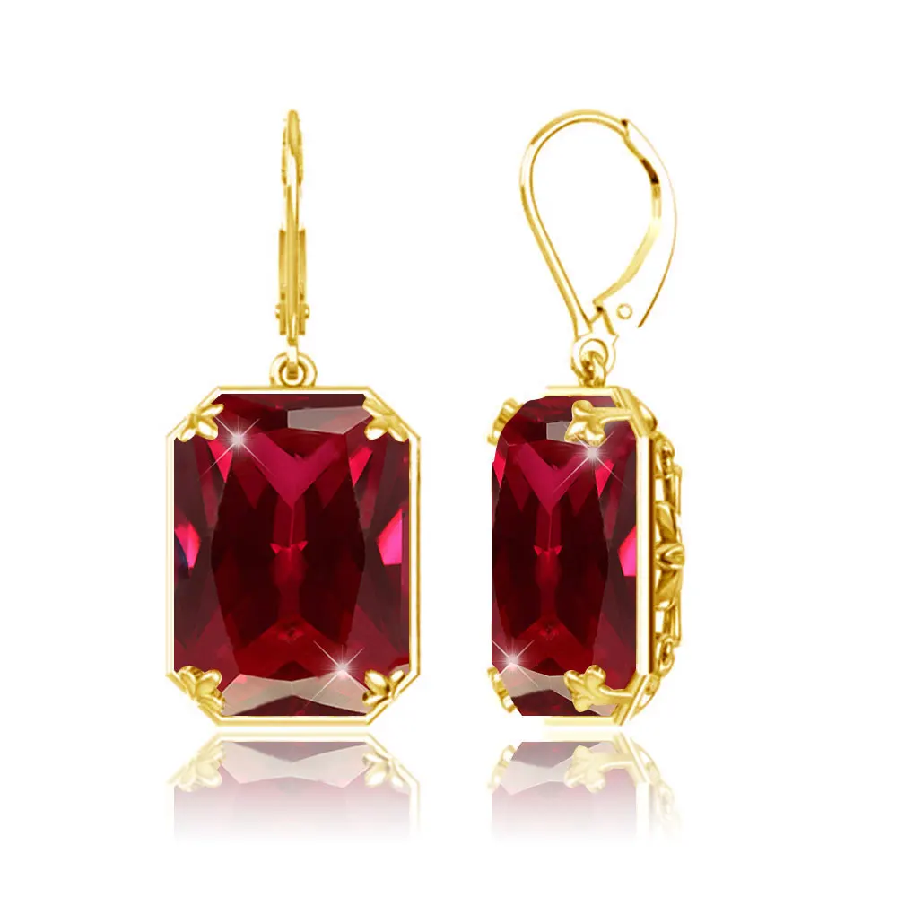 Vintage Ruby Earrings 18K Gold Plated Women Hanging Earrings Engagement Party Real Silver Earrings Fine Silver Jewelry
Vintage Ruby Earrings 18K Gold Plated Women Hanging Earrings Engagement Party Real Silver Earrings Fine Silver Jewelry