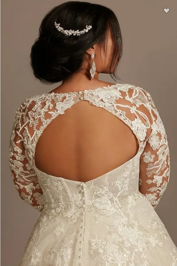 Ivory Plus Size Wedding Dresses 2021 Full Applique Backless Lace Illusion Long Sleeve Sheer O-neck Country Beach Bridal dress
Ivory Plus Size Wedding Dresses 2021 Full Applique Backless Lace Illusion Long Sleeve Sheer O-neck Country Beach Bridal dress