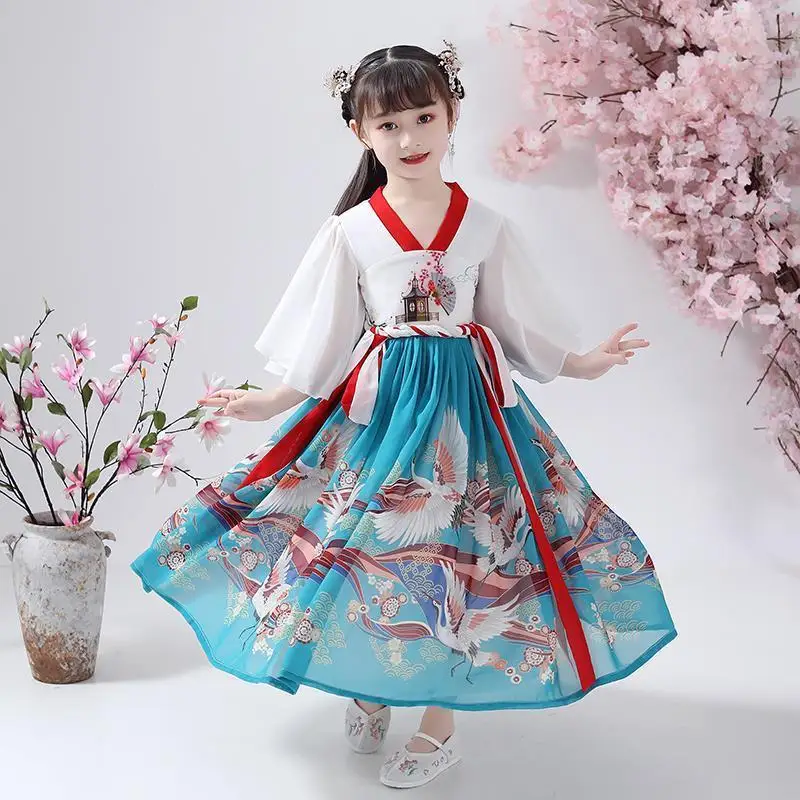 Girls' Hanfu Ancient Costume Fairy Dress Children's Baby Retro Chinese Style Soft Tang Costume Comfortable Summer Dress LB329
Girls' Hanfu Ancient Costume Fairy Dress Children's Baby Retro Chinese Style Soft Tang Costume Comfortable Summer Dress LB329