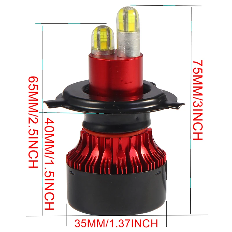 2x 8 Face H4 9003 Hb2 Csp Led Headlamp Conversion Kit 200w 30000lm High / Low Bulb White 6500k, Suitable For Most Cars And Moto
2x 8 Face H4 9003 Hb2 Csp Led Headlamp Conversion Kit 200w 30000lm High / Low Bulb White 6500k, Suitable For Most Cars And Moto
