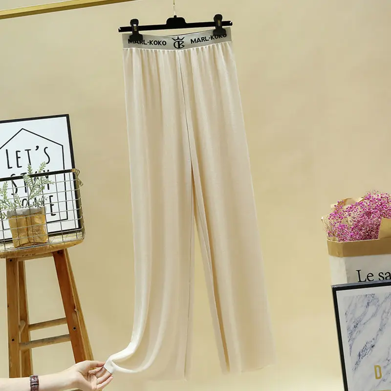 7 / 9 ice silk new wide leg pants women's high waist large straight black pants loose casual pants summer
7 / 9 ice silk new wide leg pants women's high waist large straight black pants loose casual pants summer
