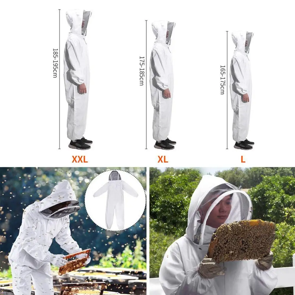

High Quality Beekeeping Clothing Suit Protective Mesh Top Beekeeping Jacket with Hat Anti-Bee Coat Beekeepers Beekeeping Supplie