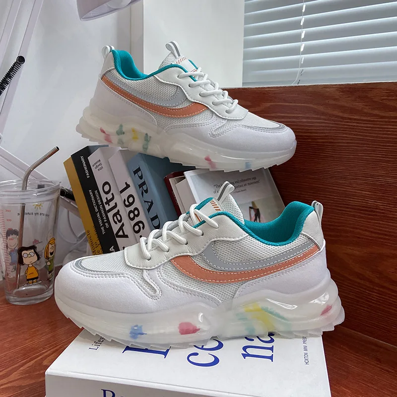 Hot-selling fashion non-slip sneakers ladies comfortable and breathable casual flat shoes thick-soled student running shoes
Hot-selling fashion non-slip sneakers ladies comfortable and breathable casual flat shoes thick-soled student running shoes