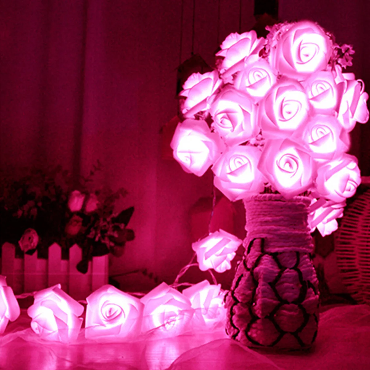 10/20 LED String Lights Battery Powered Rose Flower Light Bedroom Decor Night Lamp Birthday Valentine'S Day Wedding Decoration
10/20 LED String Lights Battery Powered Rose Flower Light Bedroom Decor Night Lamp Birthday Valentine'S Day Wedding Decoration