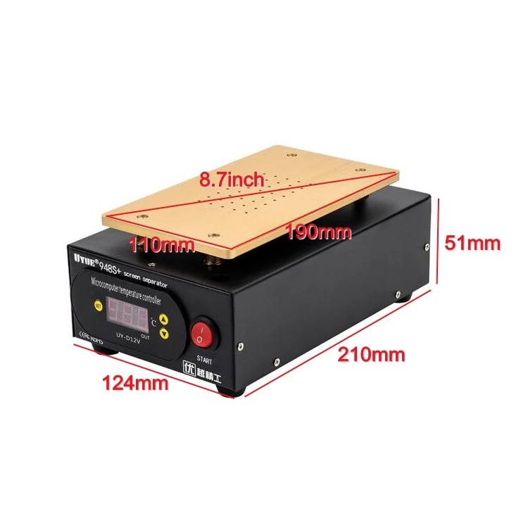 UYUE Latest Screen Separator Machine Kit For IPhone For Samsung Built-in Pump Vacuum LCD Separator Machine 948S+
UYUE Latest Screen Separator Machine Kit For IPhone For Samsung Built-in Pump Vacuum LCD Separator Machine 948S+