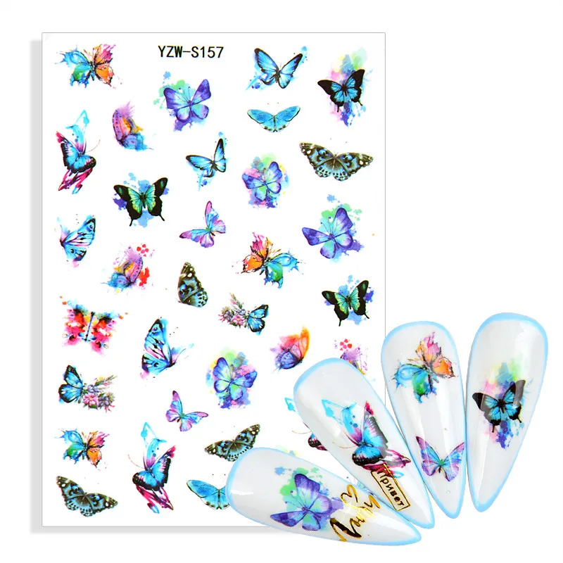 2022 NEW Spring Blue Butterfly Alphabet Designs Stickers Flower Leaves Self-adhesive Decal DIY Slider For Manicuring Decoration
2022 NEW Spring Blue Butterfly Alphabet Designs Stickers Flower Leaves Self-adhesive Decal DIY Slider For Manicuring Decoration