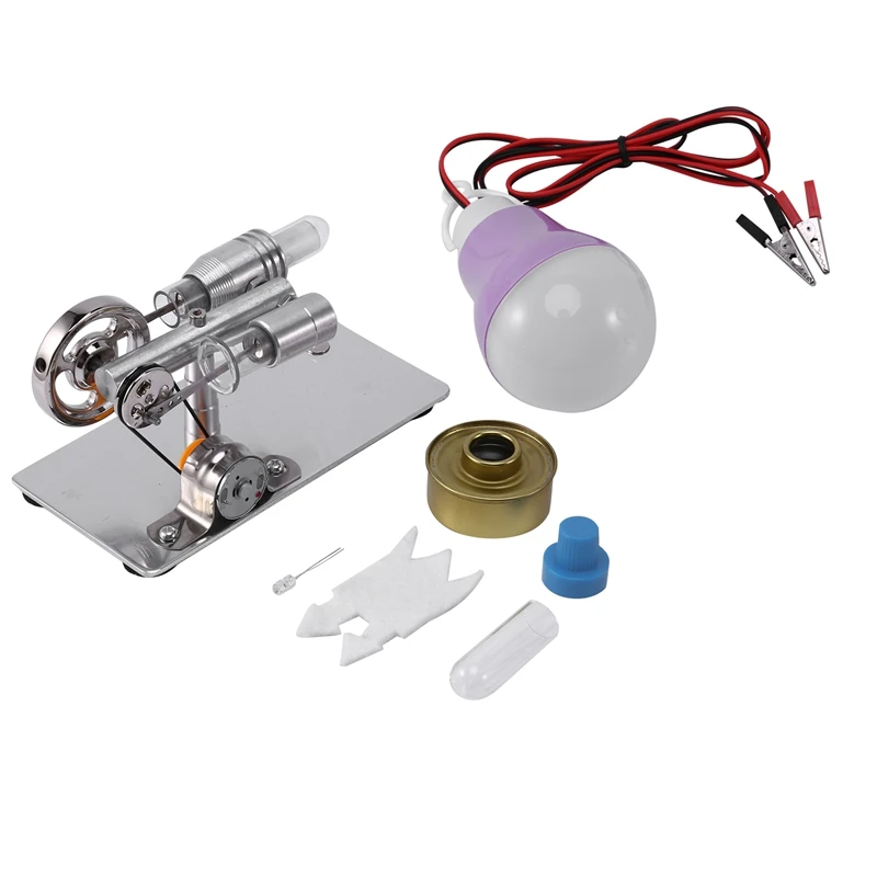 

Stirling Engine Model Engine Motor Heat Steam Education DIY Model Craft Toy Gift Science Electricity Generator Kit