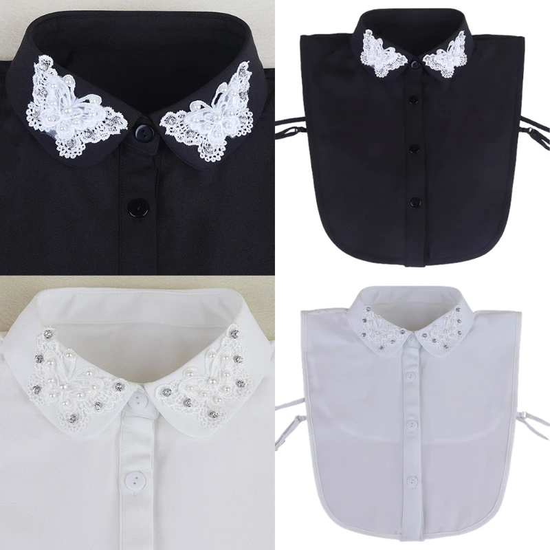 Chiffon Detachable Half Shirt Embroidery Butterfly Handmade Beading Fake Collar M5TE
Chiffon Detachable Half Shirt Embroidery Butterfly Handmade Beading Fake Collar M5TE
