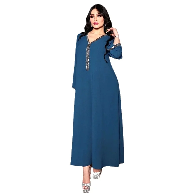Robe Musulmane Longue 2021 Abaya Dubai Turkey Muslim Long Sleeve Dress Loose Boubou Evening Gowns Islamic Clothing For Women
Robe Musulmane Longue 2021 Abaya Dubai Turkey Muslim Long Sleeve Dress Loose Boubou Evening Gowns Islamic Clothing For Women