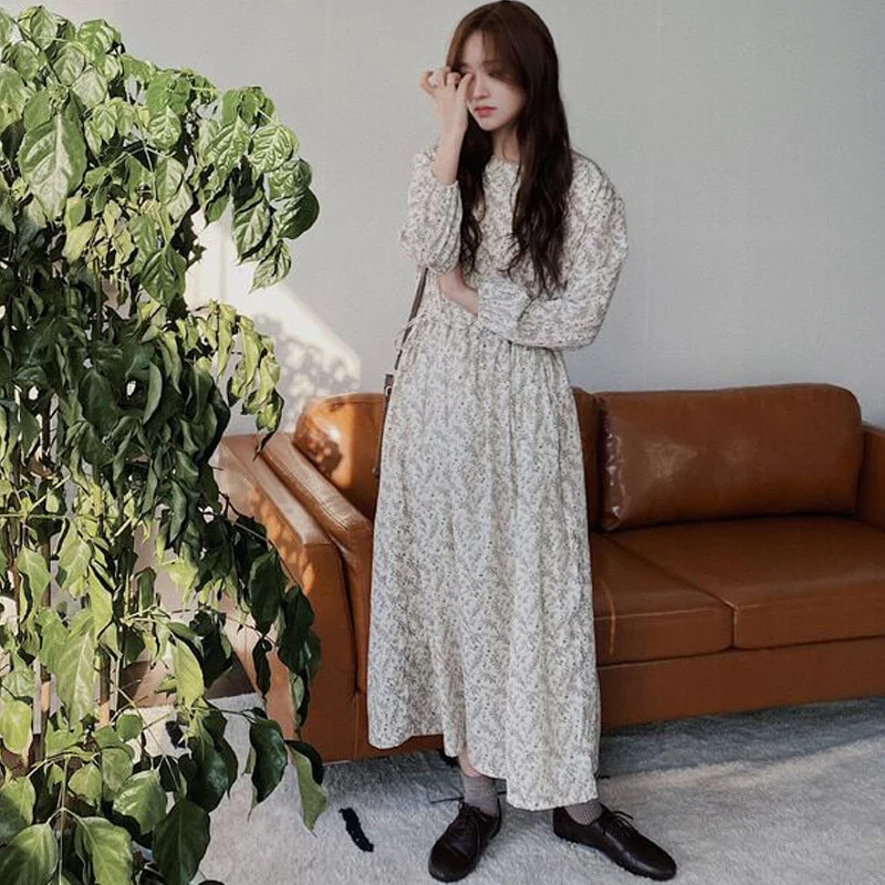 2021 Early Spring New Korean Style Design Sense Long Sleeve Retro Waist-Controlled Elegant French Floral Dress fafa_ootd
2021 Early Spring New Korean Style Design Sense Long Sleeve Retro Waist-Controlled Elegant French Floral Dress fafa_ootd