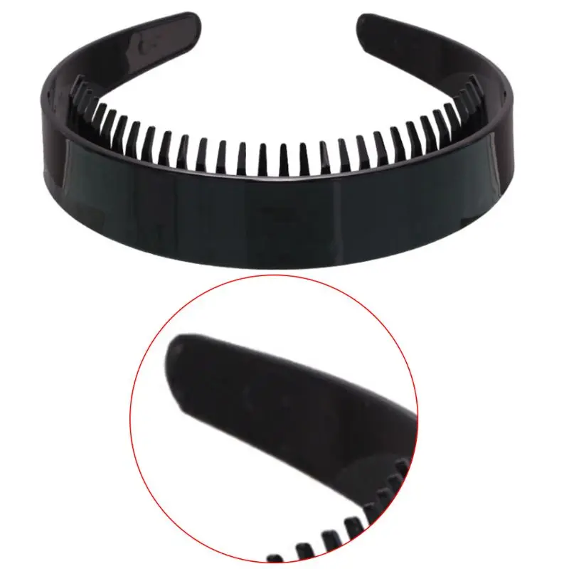 Women Girls 2.5cm Wide Plain Headband with Non-Slip Teeth Comb Shiny Black Plastic Hair Hoop DIY Styling Makeup Headwear
Women Girls 2.5cm Wide Plain Headband with Non-Slip Teeth Comb Shiny Black Plastic Hair Hoop DIY Styling Makeup Headwear