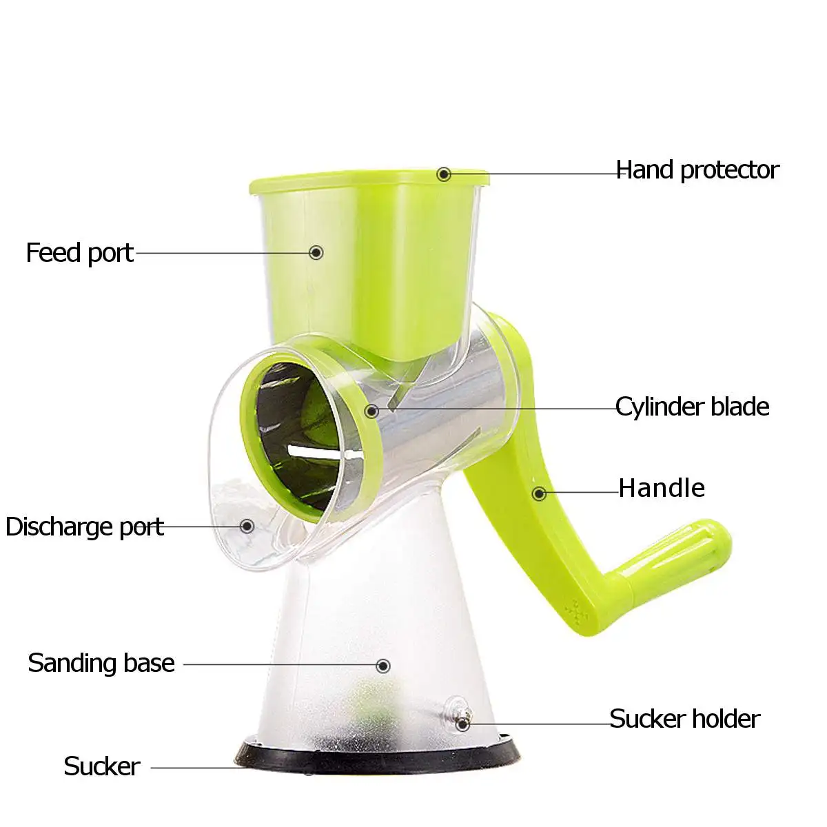 Roller Vegetable Slicer Cutter Potato Chopper Carrot Grater Detachable 3 Stainless Steel Blade Non-Slip Base Meat Grinder
Roller Vegetable Slicer Cutter Potato Chopper Carrot Grater Detachable 3 Stainless Steel Blade Non-Slip Base Meat Grinder