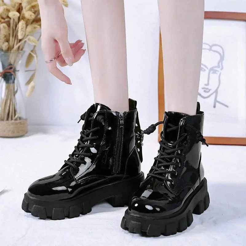 Round Toe Med Heel Boots Women Shoes Autumn Boots-women Booties Ladies Lace Up Luxury Designer Lolita Black 2020 Rubber Flat
Round Toe Med Heel Boots Women Shoes Autumn Boots-women Booties Ladies Lace Up Luxury Designer Lolita Black 2020 Rubber Flat