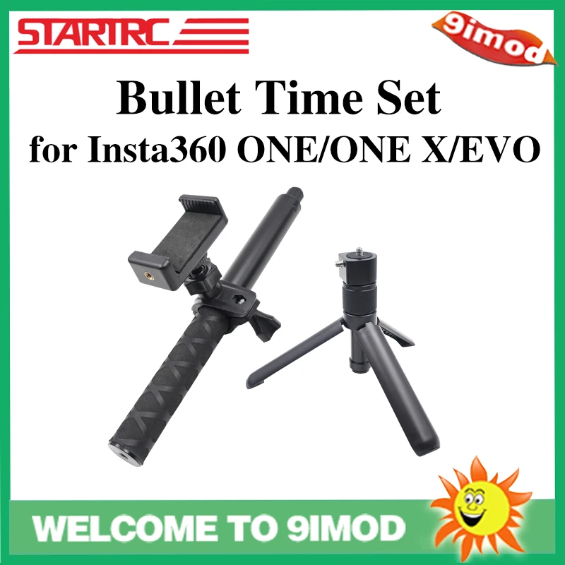 STARTRC Rotary Bullet Time Set Bundle Handle Tripod+111cm Adjustable Selfie Stick for Insta360 One X Panoramic Camera Accessory
STARTRC Rotary Bullet Time Set Bundle Handle Tripod+111cm Adjustable Selfie Stick for Insta360 One X Panoramic Camera Accessory