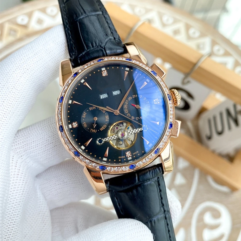 Men's 44mm Casual Business Watch Automatic Mechanical Movement Waterproof Date Display Multifunction Watch
Men's 44mm Casual Business Watch Automatic Mechanical Movement Waterproof Date Display Multifunction Watch