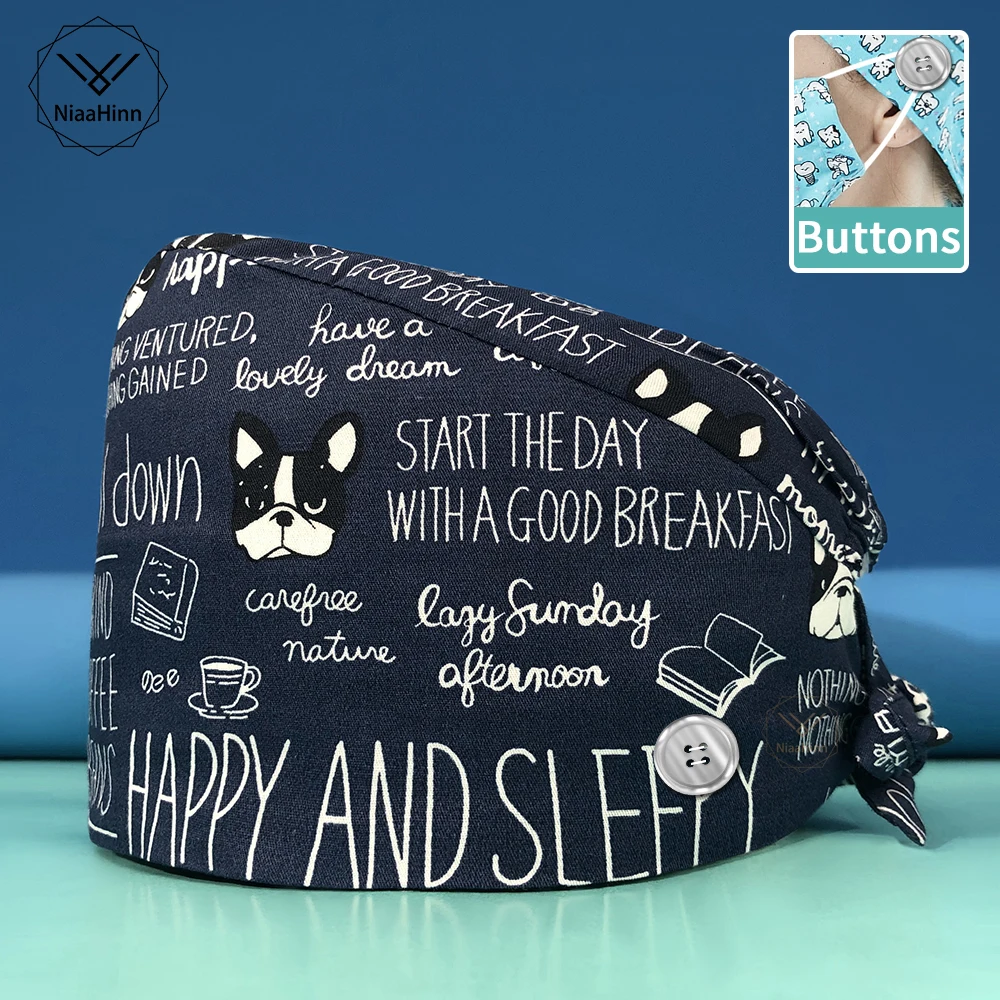 Dust Proof scrubs cap Laboratory work caps grooming caring cap Cotton beauty salon nursing hat Cartoon Print scrub hat wholesale
Dust Proof scrubs cap Laboratory work caps grooming caring cap Cotton beauty salon nursing hat Cartoon Print scrub hat wholesale