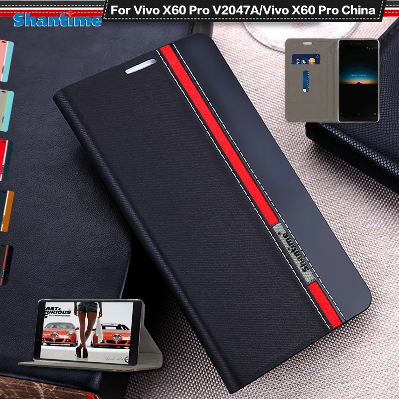 

Роскошный чехол из искусственной кожи для Vivo X60 Pro, китайский Чехол-книжка для Vivo X60 Pro V2047A, задняя крышка из мягкого ТПУ и силикона