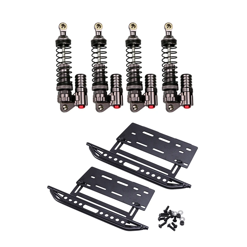 4Pcs Aluminium Alloy 90mm Absorber Shocks with Metal Side Step Side Pedal Foot-Plate Sliders
4Pcs Aluminium Alloy 90mm Absorber Shocks with Metal Side Step Side Pedal Foot-Plate Sliders
