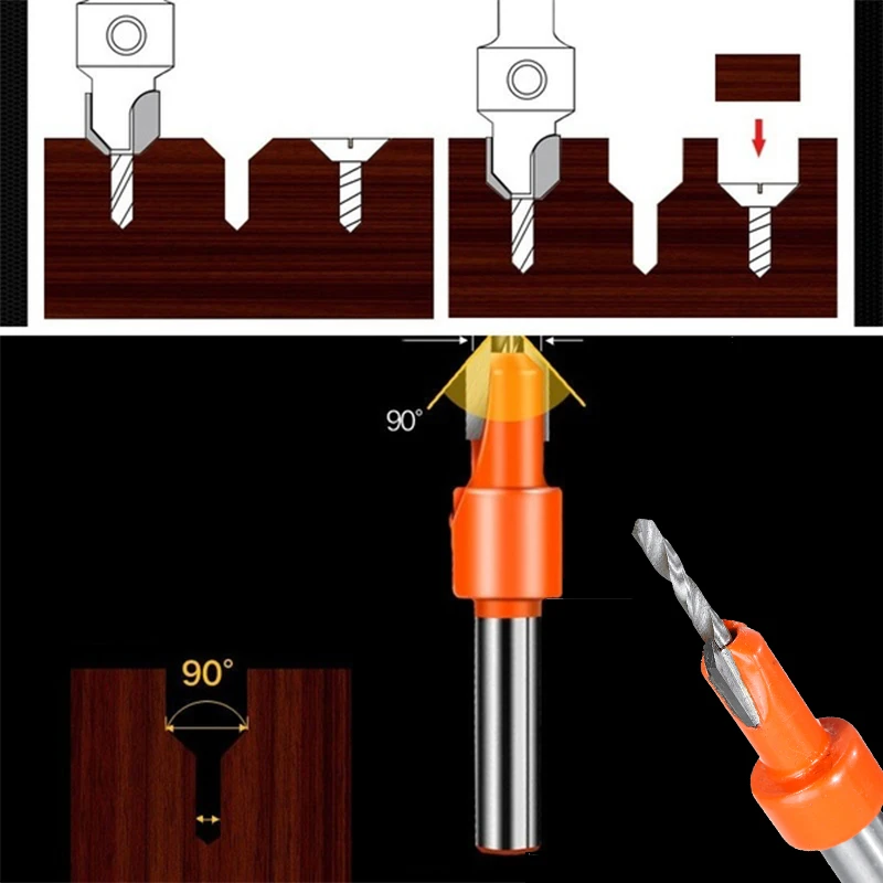 Woodworking Countersink Drill Bit Round Shank HSS Drilling Pilot Hole Chamfering Tool For Timber Plastic Working
Woodworking Countersink Drill Bit Round Shank HSS Drilling Pilot Hole Chamfering Tool For Timber Plastic Working